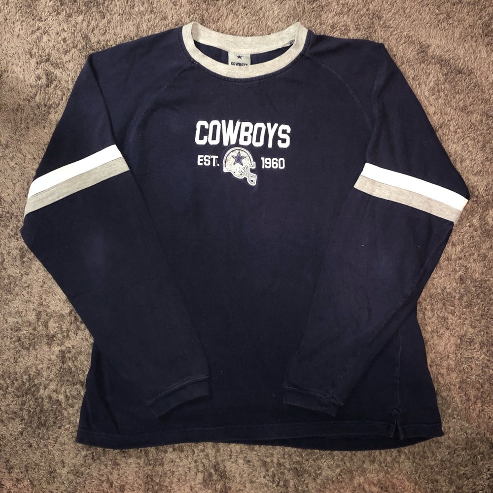 Vintage Dallas Cowboys Long Striped Sleeve Shirt